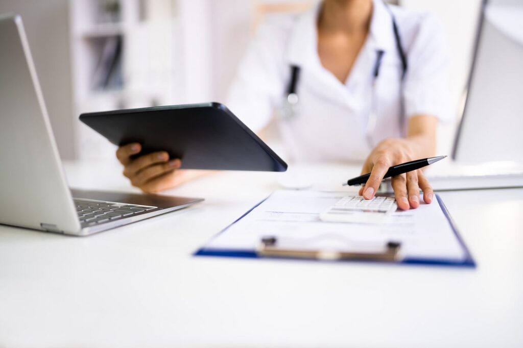 Banner image for Contact Us page, featuring healthcare professionals and contact information"
