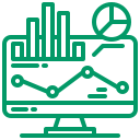 Icon depicting a telephone and a document, illustrating patient calls related to billing inquiries and statement clarifications in a healthcare setting.
