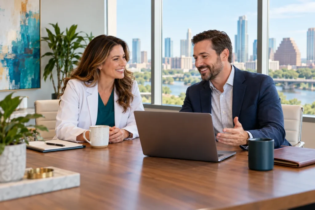 Austin practice owner meeting a local revenue specialist